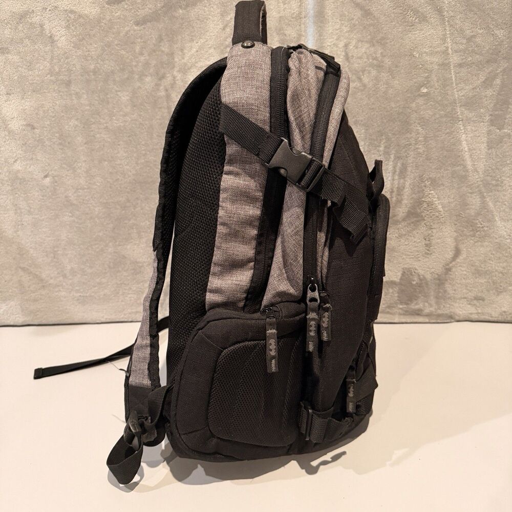 Batman Tactical Backpack Black Gray Laptop School Travel Bookbag DC Comics - Picture 7 of 10